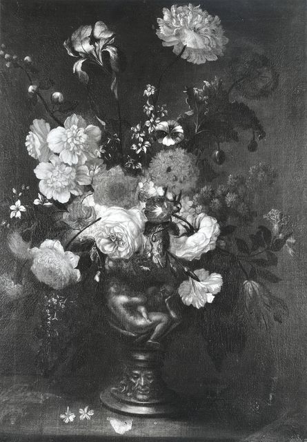 Anonimo — Autore non indicato - sec. XVII/ XVIII - Natura morta con vaso di fiori — insieme